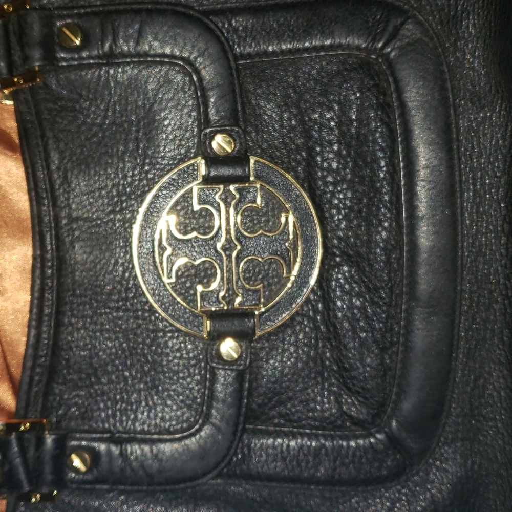 Tory Burch Amanda Black Leather Hobo - Picture 2 of 12